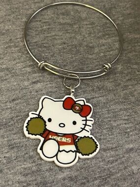 Hello Kitty Cheerleader Bracelet Charm - Red, White